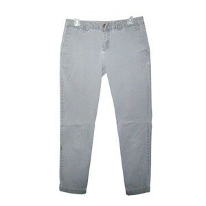 Light Gray Jeans Women 8 Straight Leg Soft Mock Suede Mid Rise Faded Glory
